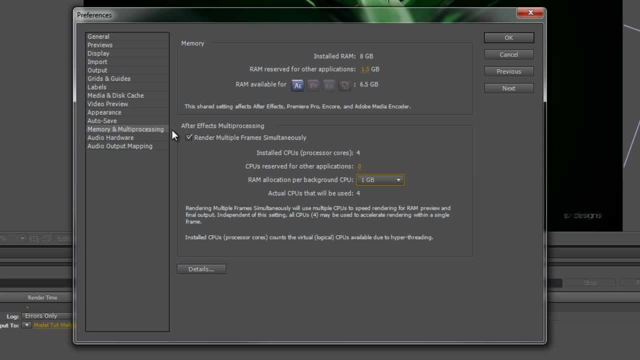 render after effects for youtube mac